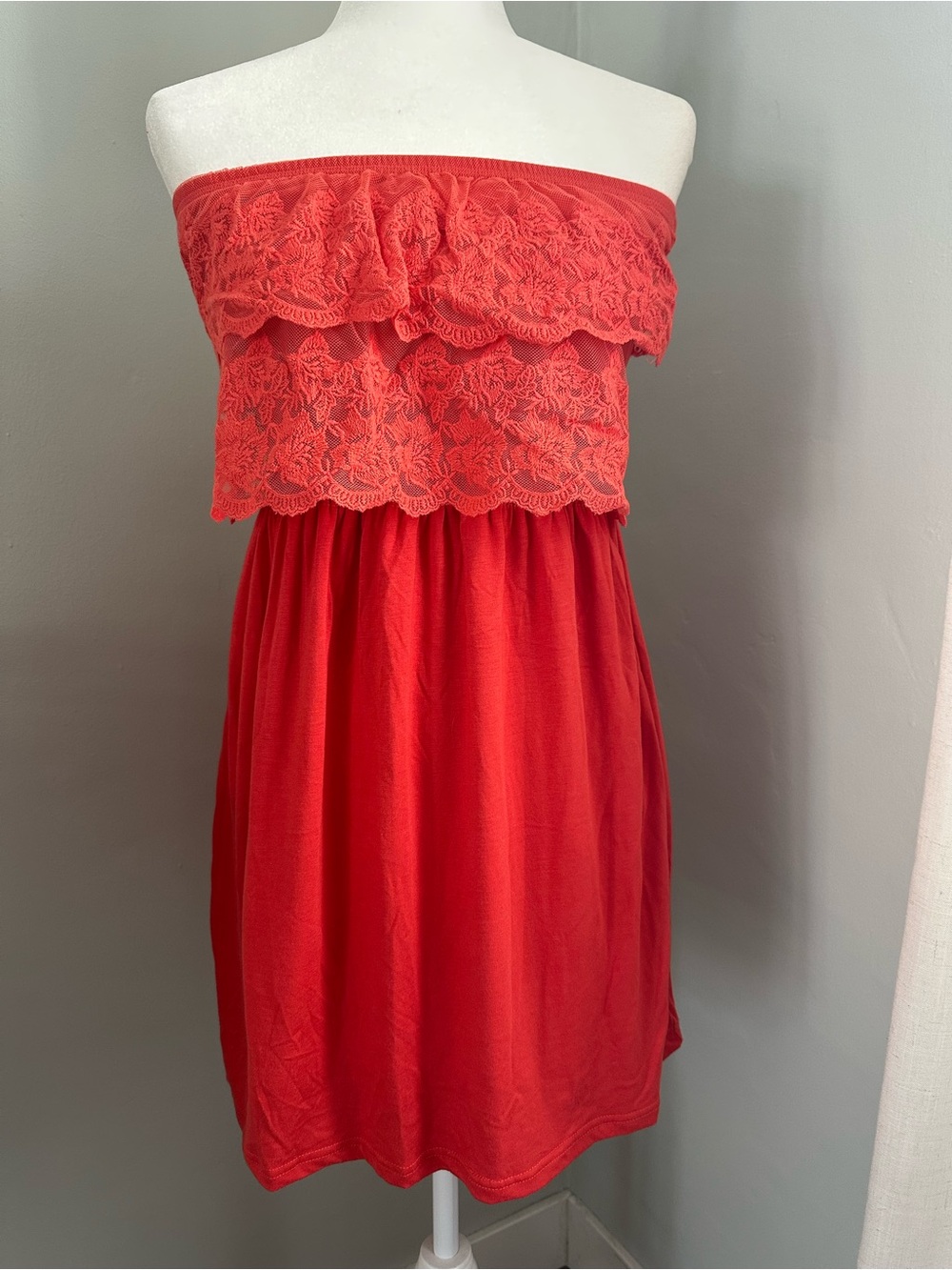 Women's Strapless Dress, Y2K, Summer, Rachel & Chloe, Coral, Resortwear, Medium